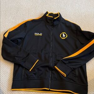 Polo by Ralph Lauren Men's Black Jacket with Orange Accents